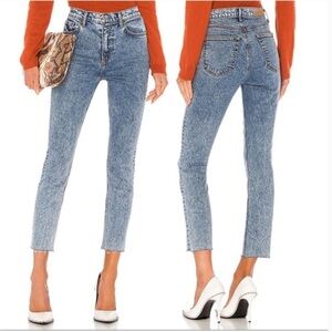 Grlfrnd Reed In Easy Street High Rise Slim Jeans Stone Wash